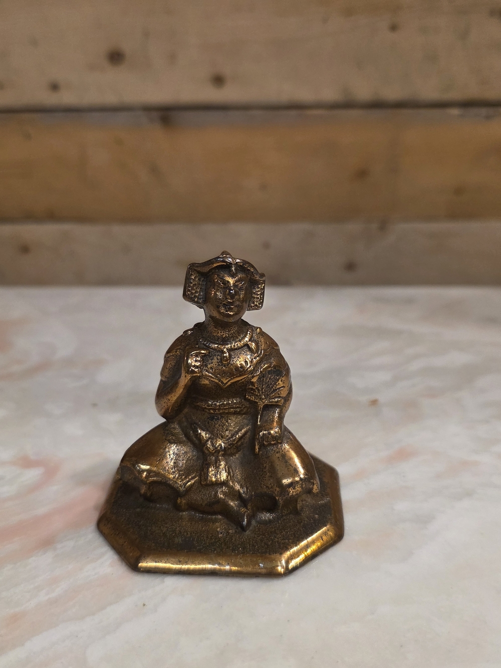 Bronze-Patina Decorative Figurine Sculpture - Home Art Accent